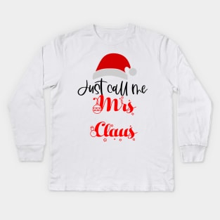 Mrs Claus Kids Long Sleeve T-Shirt